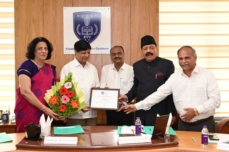 Felicitation of Dr. Shivkumar K. M.